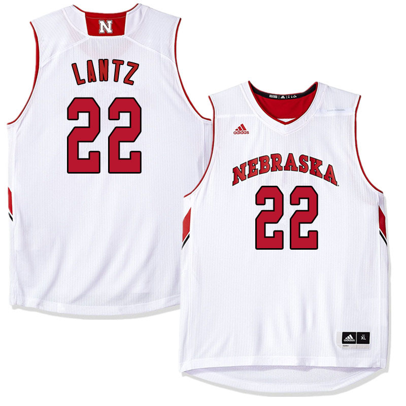 Men Nebraska Cornhuskers #22 Stu Lantz College Basketball Jersyes Sale-White - Click Image to Close